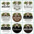 thumbnail image 4 of Tkrady Welcome Front Door Round Wood Sign Hanging Welcome Sign for Farmhouse porch Spring Welcome Sign Front Door Decoration (I), 4 of 6