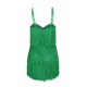 thumbnail image 4 of ICHUANYI Clearance Fashion Women Sexy V-Neck Solid Color Tassel Sleeveless Dress Short Skirt(Green, M) ICHUANYI WER2023081117019, 4 of 8
