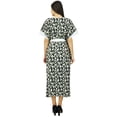 thumbnail image 5 of Bimba Womens Floral Long Caftan Polyester Cover Up Lace Maxi Kaftan With Belt Black Dress, 5 of 6