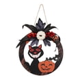 thumbnail image 4 of Halloween Door Sign, Halloween Welcome Wreaths, Wall Hanging Sign, Round Welcome Style M, 4 of 9
