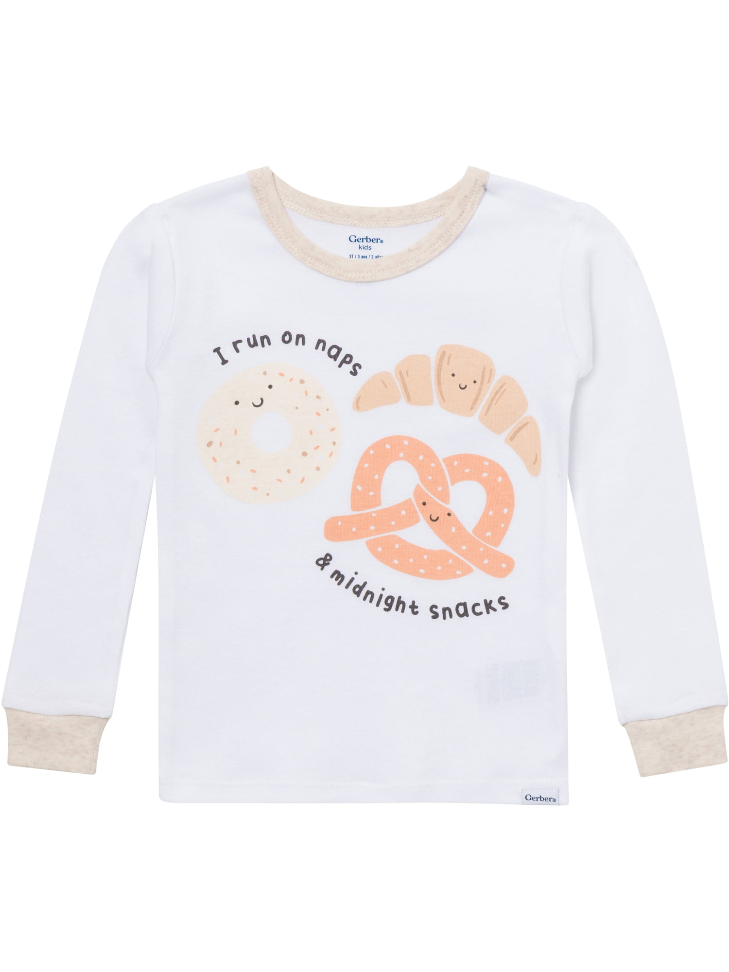 Gerber Toddler Neutral Tight Fitting Pajama Set, 4-Piece, Sizes 12 Months - 5T