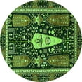 thumbnail image 1 of Ahgly Company Indoor Round Abstract Green Modern Area Rugs, 7' Round, 1 of 4