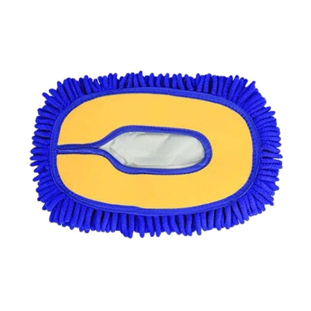Car Detailing Brush Chenille Car Mop Head Wipe Mop Auto Accesorio (Azul)