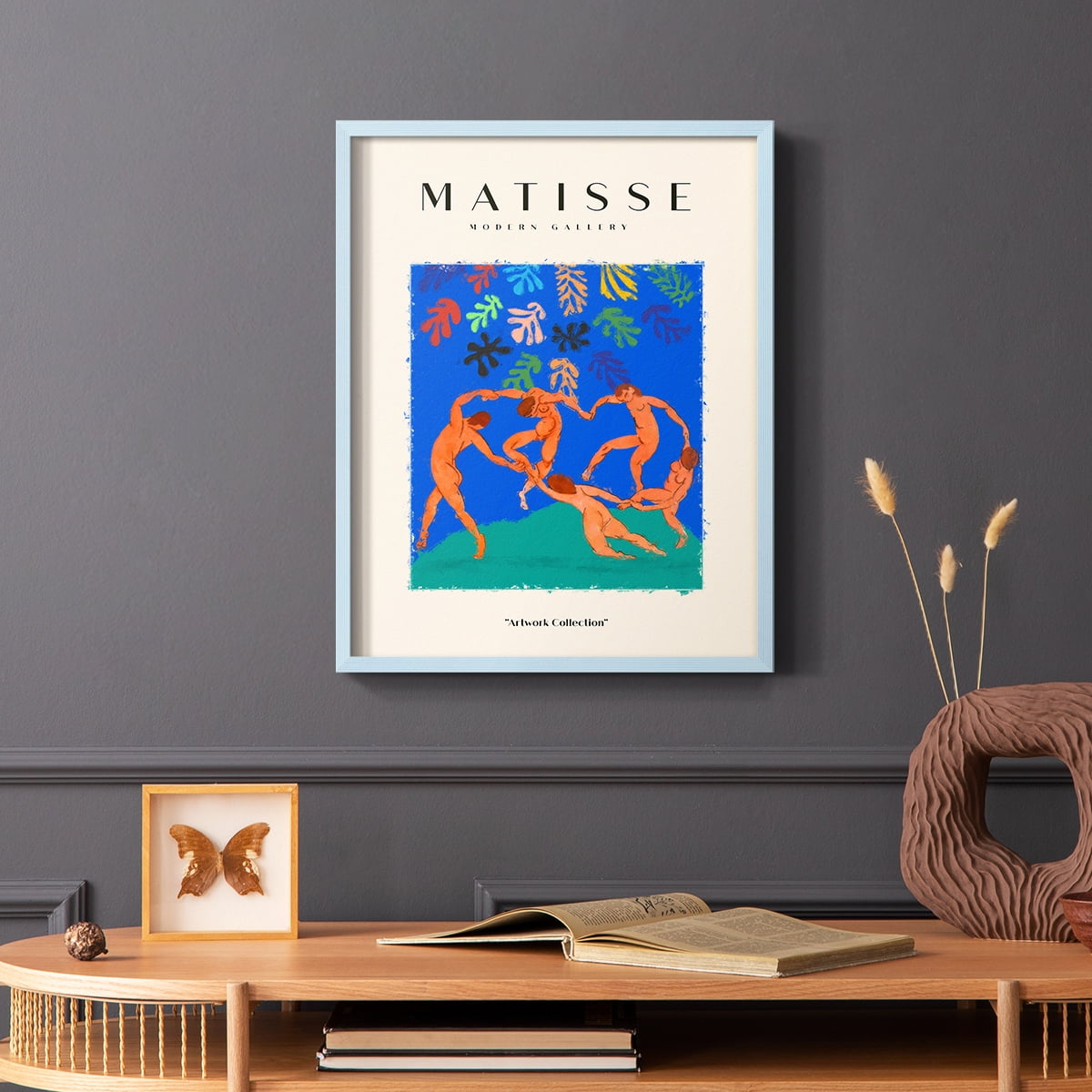 Matisse CX Framed Print in Blue Solid Wood 11 x 14 Framed Print