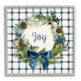 thumbnail image 5 of Stupell Industries Winter Joy Sentiment Rustic Pinecone Wreath Blue Plaid Graphic Art Gray Framed Art Print Wall Art, 17x17, by Victoria Barnes, 5 of 5