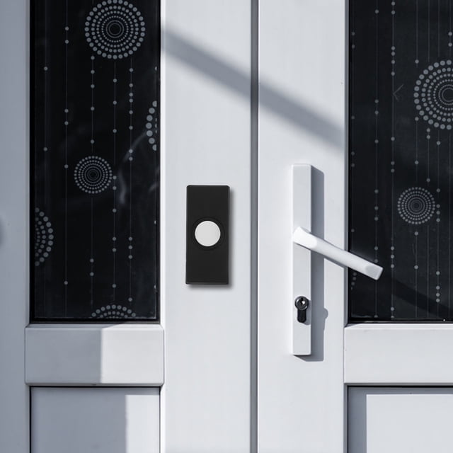 unbranded Interruptor De Timbre De Pared Negro Con Sonido Claro Para Puerta Exterior