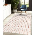 thumbnail image 4 of Arrow Decorative Rug, Hand Drawn Repetitive Sticks Pattern Vintage Tribal Illustration Art Print, Quality Carpet for Bedroom Dorm and Living Room, 6 Sizes, Salmon White, by Ambesonne, 4 of 4