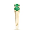 thumbnail image 6 of ANGARA Natural Half Eternity Five Stone 2.25 ct Emerald Wedding Band in 14K Yellow Gold for Women (Size-5mm) | May Birthstone, Birthday, Anniversary, Jewelry Gift for Women | Natural Emerald Ring, 6 of 13