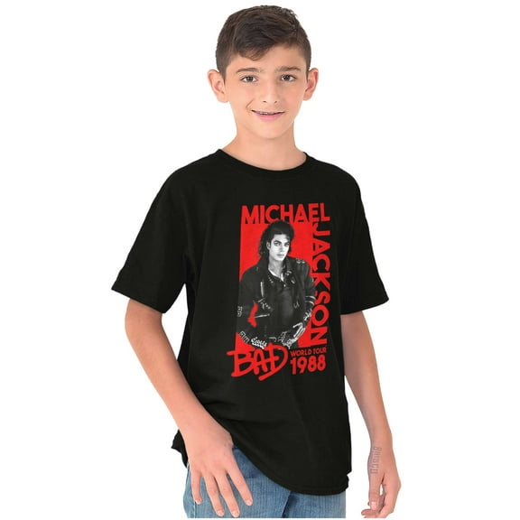 Michael Jackson Bad World Your 1988 Crewneck T Shirts Boy Girl Teen Brisco Brands XS