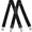 Black2, variant on Adjustable Heavy-Duty X-Back Suspenders for Men - 4 Premium Clips, 1 3/8" Elastic Straps
