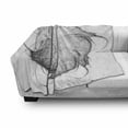 thumbnail image 3 of Spires Soft Flannel Fleece Throw Blanket, Original Futuristic Chaotic Graphic Design Image with Bizarre Forms and Features, Cozy Plush for Indoor and Outdoor Use, 50" x 60", Grey White, by Ambesonne, 3 of 6