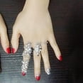 thumbnail image 3 of BELOVING Charme Feuille Strass Joint Complet Articulation Creux Doigt, 3 of 10
