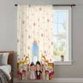 thumbnail image 4 of Japanese Wedding Sheer Curtains 54 Inches Long, Cute Owls Cherry Blossoms Beige Light Filering Curtains, Breathable Simi Curtain Privacy Drapes for Kitchen Bathroom Lightweight Small Window Treatment, 4 of 9