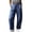 Navy Pants for Women, variant on Cotton Linen Pants Women Wide Leg Loose Casual Cropped Elastis Waisted Pants for Women with Pockets