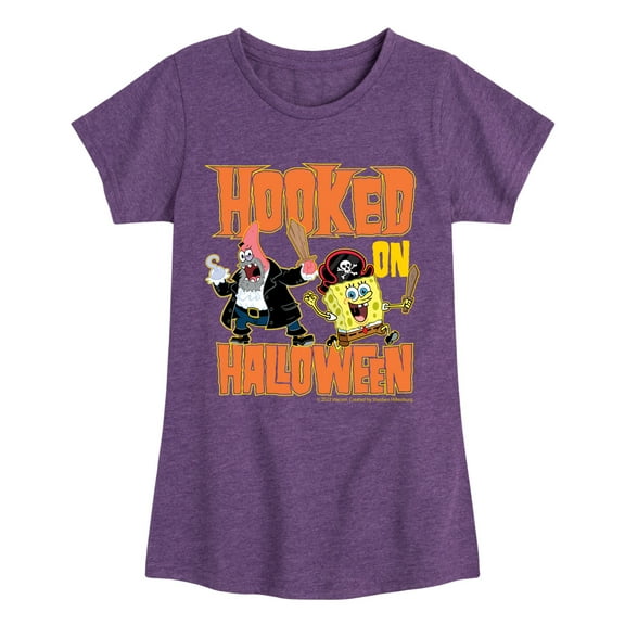SpongeBob SquarePants - Hooked On Halloween - Toddler And Youth Girls Short Sleeve Graphic T-Shirt