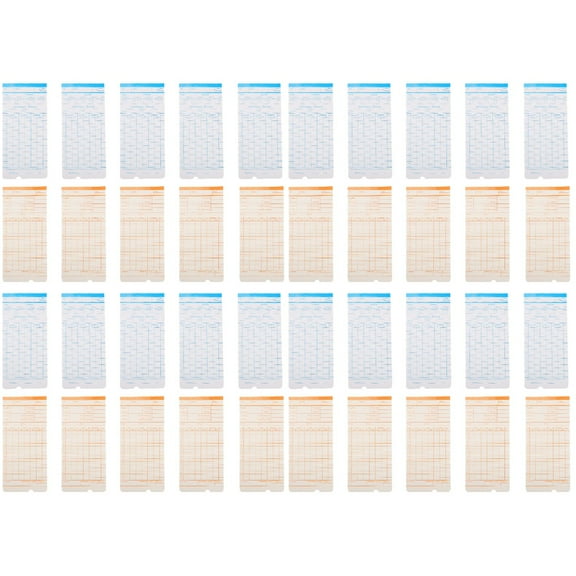 OUNONA 200 Sheets of Attendance Calendar Cards Employee Attendance Sheets Time Clock Cards Attendance Payroll Recorder Timecards for Office School Supplies