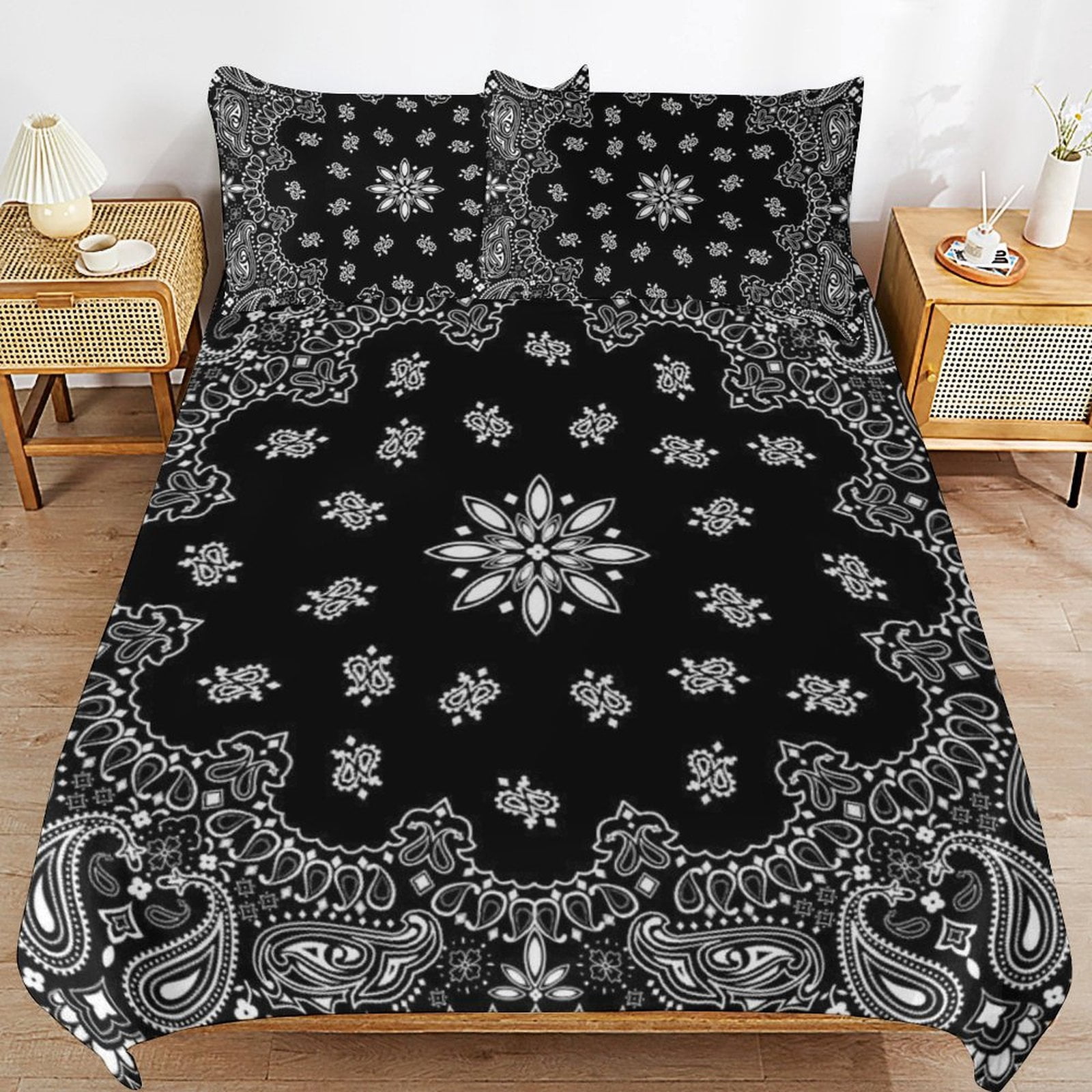 Bandana Pattern Set Duvet Cover Bedding Set Duvet Cover Polyester Quilt Cover for Queen Size