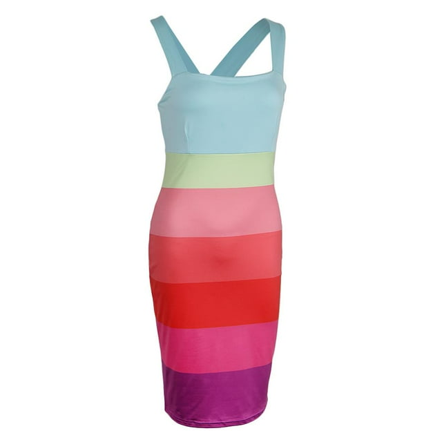 Vestido ajustado con tirantes sin espalda de verano para mujer Mini vestido de fiesta Sunnimix Vestido ajustado de las mujeres