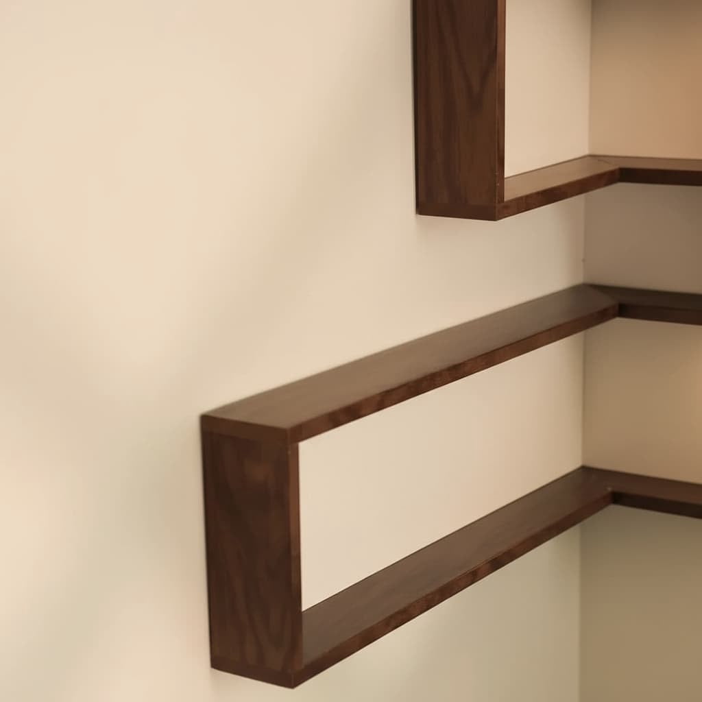 Smart Corner Shelves That Light up Your Space, Corner Floating Storage Shelves,Wooden Wall-Mounted Corner Shelf Display Rack, Space-Saving