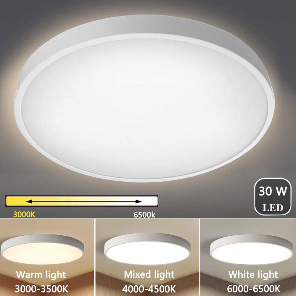 Led Flush Mount Ceiling Light 30w Round Panel Light 3000 6500k