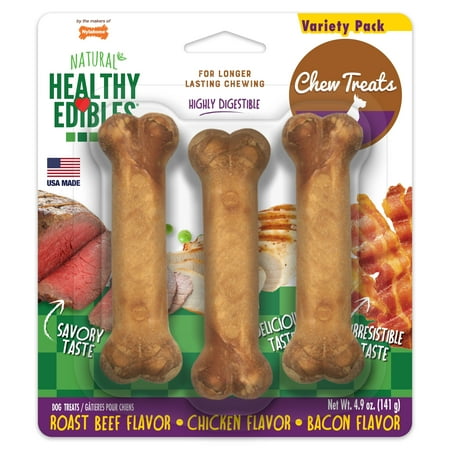 UPC: 0018214813682 | Nylabone Healthy Edibles All-Natural Long Lasting Chew Treats Variety Pack 3 Count Small/Regular