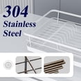 thumbnail image 4 of Kitsure Dish Drying Rack- Space-Saving Dish Rack  Dish Racks for Kitchen Counter  Durable Stainless Steel Kitchen Drying Rack with a Cutlery Holder  Drying Rack for Dishes  Knives  Spoons, 4 of 7