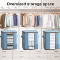 thumbnail image 4 of EGNMCR Organisateurs et Rangement de Garde-Robe, Organisation et Rangement, Sac à Lessive Ménager Sac à Jouets Panier à Linge Sac de Rangement pour Couettes Convient à la Chambre Salon Dortoir Capacité 70 L Boîtes de Rangement, 4 of 6