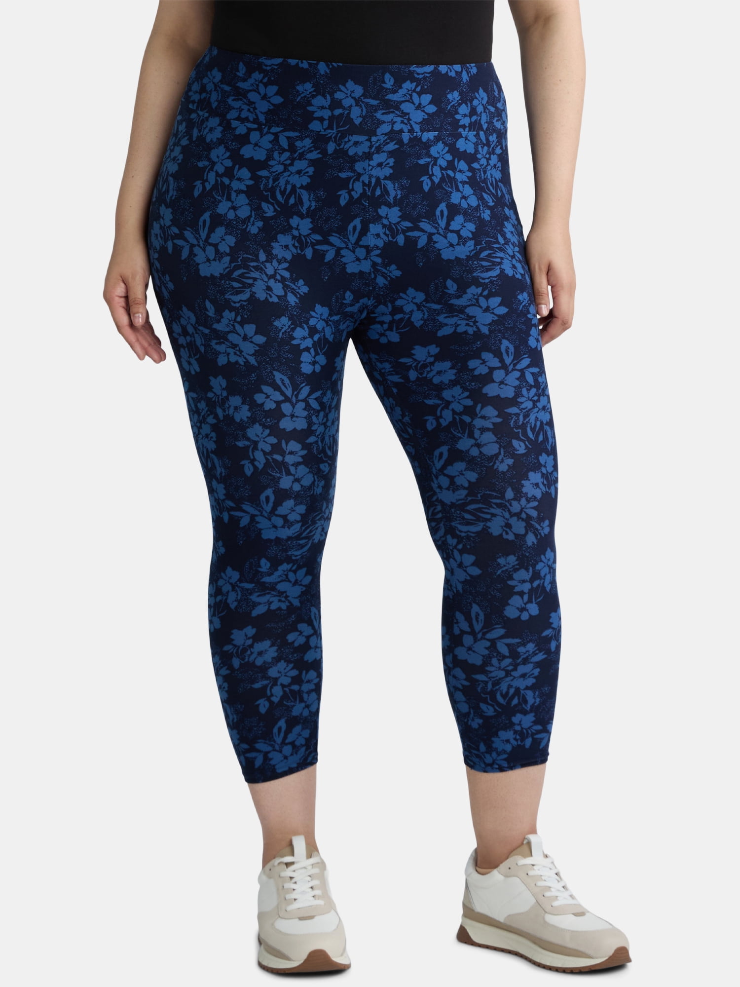 Terra & Sky's Women's Plus Capri Leggings, 2-Pack