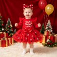 thumbnail image 2 of mgoYE Baby Girl Christmas Outfit Newborn Infant My First Christmas Dress Tutu Skirt with Headband Set, 2 of 8