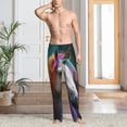 thumbnail image 2 of Naloa Colorful Haired White Horse Pajama Pants Men, PJ Bottoms, Sleep & Lounge Pants-Medium, 2 of 6