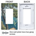 thumbnail image 3 of Yayeee Rocker Switch Wall Plate 1-Gang 4.6"x2.9" Home Decorative Outlet Cover, Yellow Tree, 3 of 6