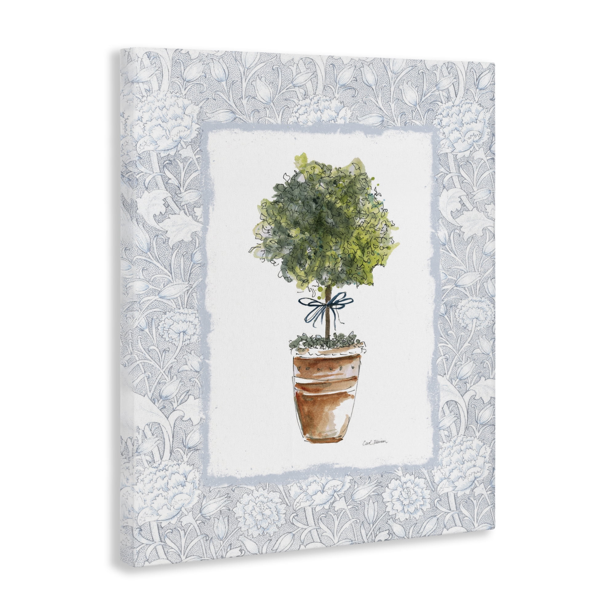Stupell Industries Potted Topiary in Terracotta Canvas Wall Art, design by Carol Robinson