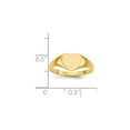 thumbnail image 5 of Real 14kt Yellow Gold 7.5x8.5mm Closed Back Heart Signet Ring Size: 6; for Adults and Teens; for Women and Men, 5 of 5