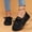 Black, variant on Norvail Womens Platform Lace Up Breathable White Sneakers, Versatile for Commuting Daily Wear, Summer Going Out Shoes, Lightweight Comfortable Casual Athletic Shoes