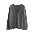 thumbnail image 3 of Women's Cardigan Sweaters 2023 Fall Oversized Open Front Button V Neck Lightweight Cardigans Knit Outerwear Crotchet Cardigans for Women Clothes Leopard for Women Oversized Cardigans for Women Womens, 3 of 3