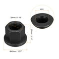 thumbnail image 2 of M20 Flange Hex Nut, 1 Pack Grade 10.9 Carbon Steel Black Oxide Finished Hex Flange Nut for Machinery, 2 of 5