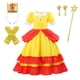 thumbnail image 3 of Vestido de princesa melocotón para niña, disfraz de Halloween, ropa de actuación de escenario para niños, trajes de fiesta de Carnaval de cumpleaños, 3 of 5