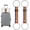 2PCS-A, variant on Multi Use Strong Adjustable Luggage Connector Straps, Elastic Suitcases Strap