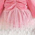 thumbnail image 6 of Sngxgn Baby Girl Outfit Print Sweatshirt Romper Long Sleeve Bubble Bodysuit(Pink,100), 6 of 9