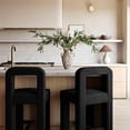 thumbnail image 2 of Hazel Black Boucle Counter Stool, 2 of 4