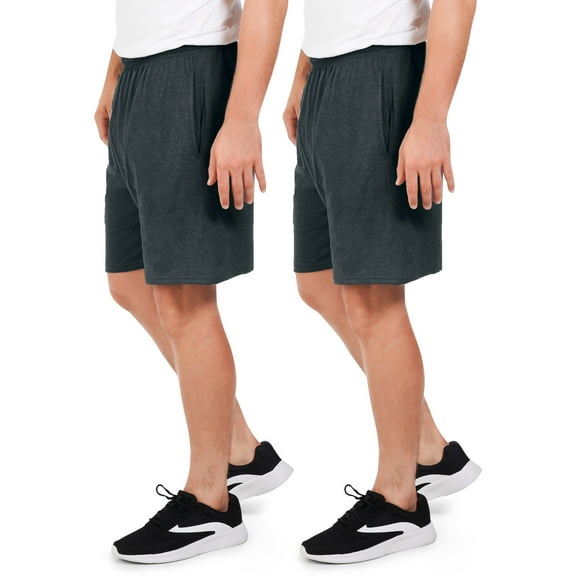 Fruit of the Loom Men's EverSoft Cotton Shorts with Pockets, 8.5-9.5" Inseam, 2 Pack