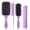 Purple, variant on 4Pcs Detangling Hair Brush Set for Women - Paddle Brush for Wet or Dry, No More Tangles for Straight, Long, Thick, Curly, and Natural Hair (Purple)