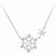 thumbnail image 1 of Japan and South Korea S925 Sterling Silver Necklace Women's Design Snowflake Collarbone Chain All-Match Moonstone Necklace Silver, 1 of 4