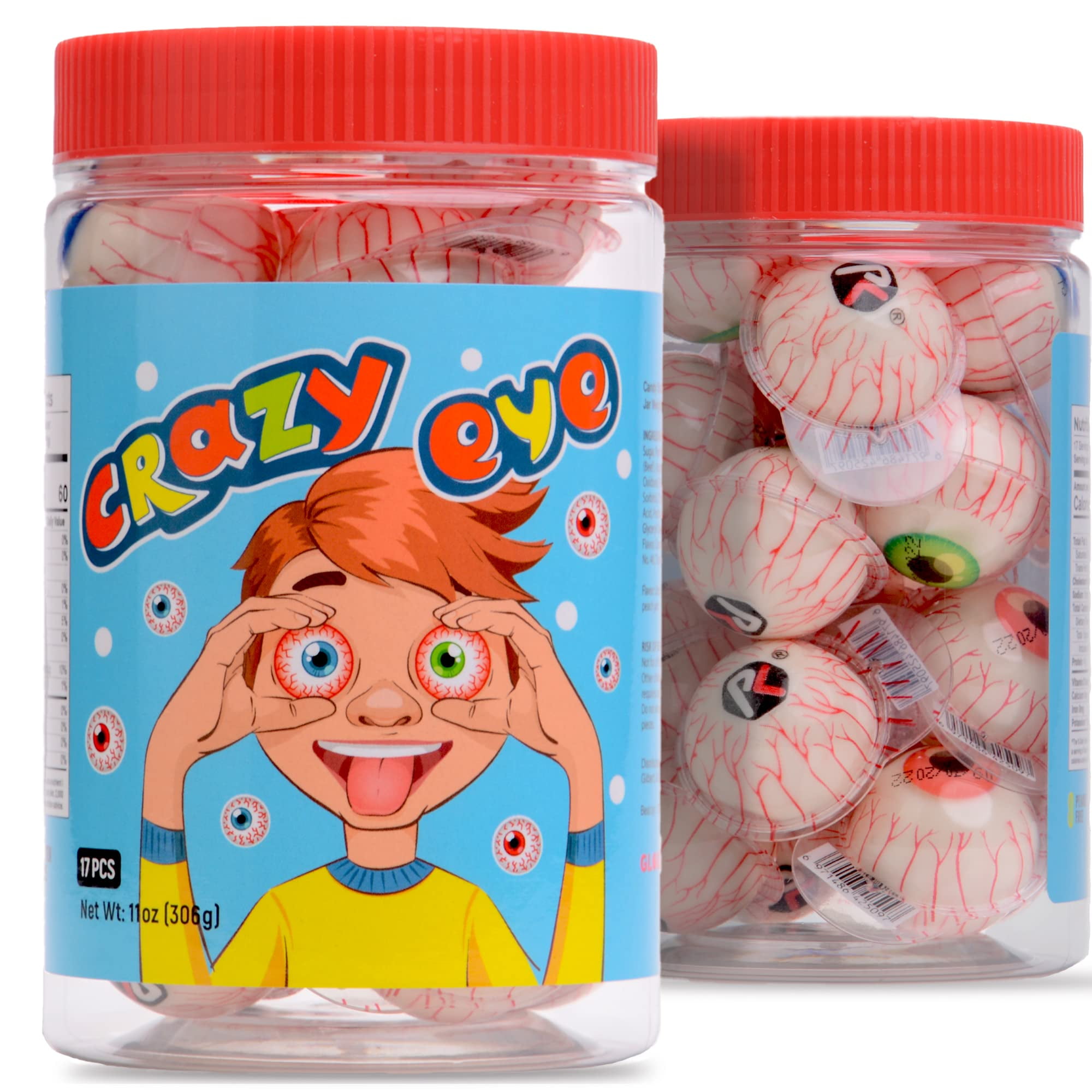 Gummy Candy 30 mm Large Jelly Filled Gummies Crazy Eye Gummy