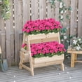 thumbnail image 3 of 3 Pcs 14'' Artificial Geranium Silk Flower Outdoor UV Resistant Garden Plants Bush Faux Flowers for Home Wedding Kitchen Table Centerpieces Decor (Rose Red), 3 of 7