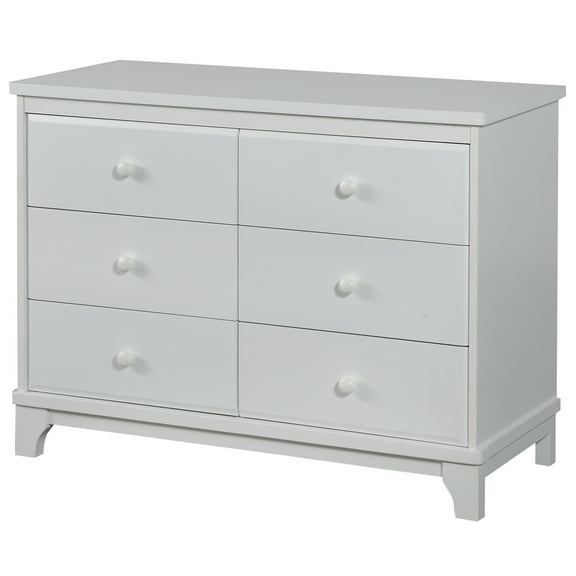 Angel Line Heather 6 Drawer Double Dresser, White