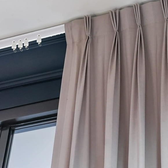 Ceiling Curtain Track Flexible Bendable Curtain Track Rollers Plastic Drapery Rail Sliding Glider for Shower Curtain