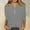 Gray 1, variant on Cheap 3/4 Sleeve Tops for Women Summer Pullover Tee with Button Notch V Neck T Shirt Cotton Linen Solid Color Tops