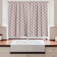 thumbnail image 2 of Ambesonne Boho Kitchen Curtains, Rainbow Like Wavy Shapes Art, 55"x39", Pale Rust Blush and White, 2 of 3
