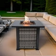 thumbnail image 3 of Sol Living Adana 28” Outdoor Propane Fire Pit Table 50,000 BTUs Outdoor Fire Pit Propane Metal Patio Fire Pit with Lava Rocks & Lid Durable Firepits for Outside & CSA Certified Outdoor Fireplace, 3 of 6